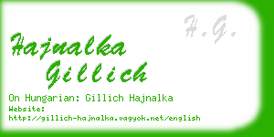 hajnalka gillich business card